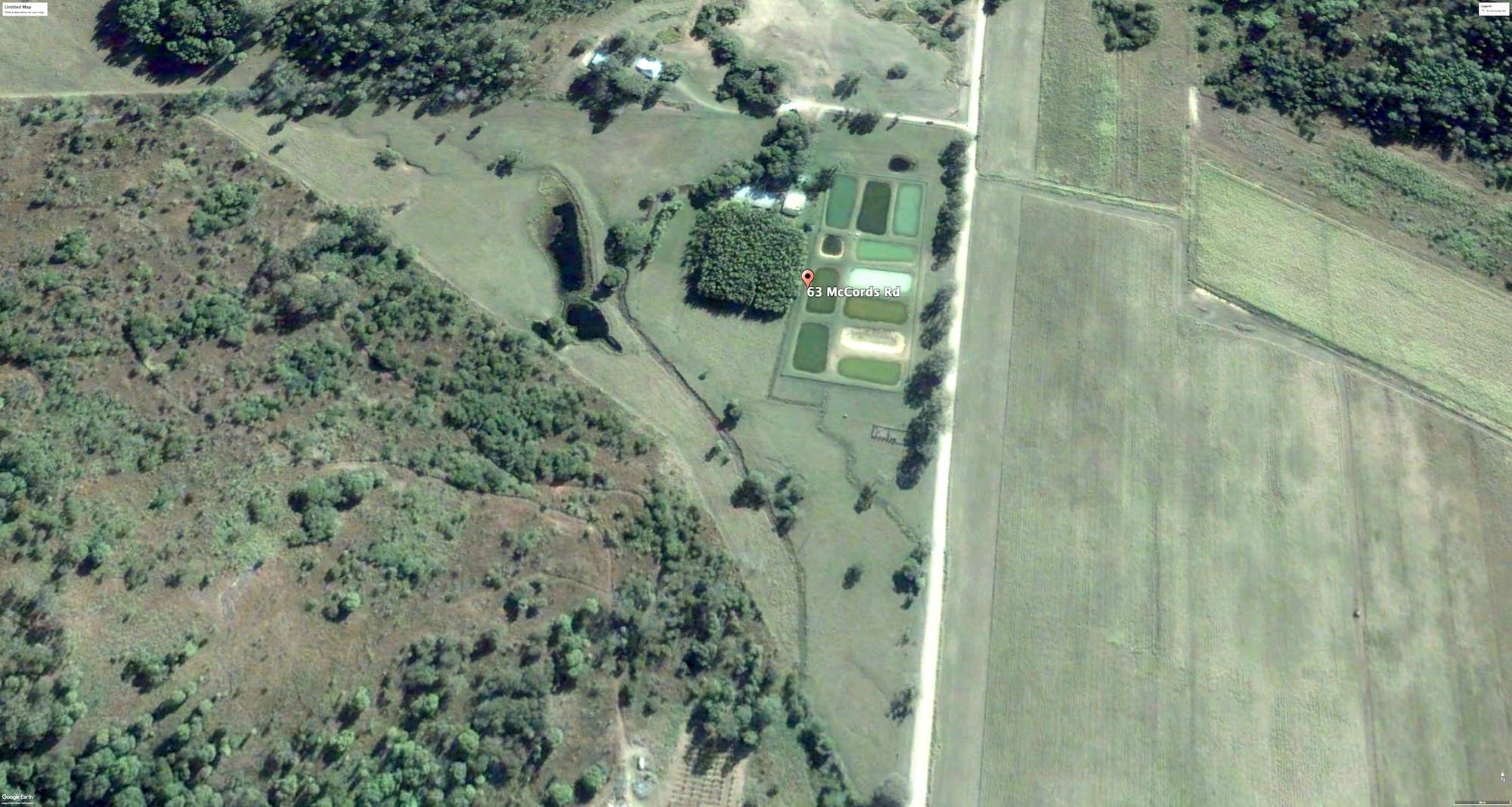 Aerial view of Coolum Valley Farm in 2004