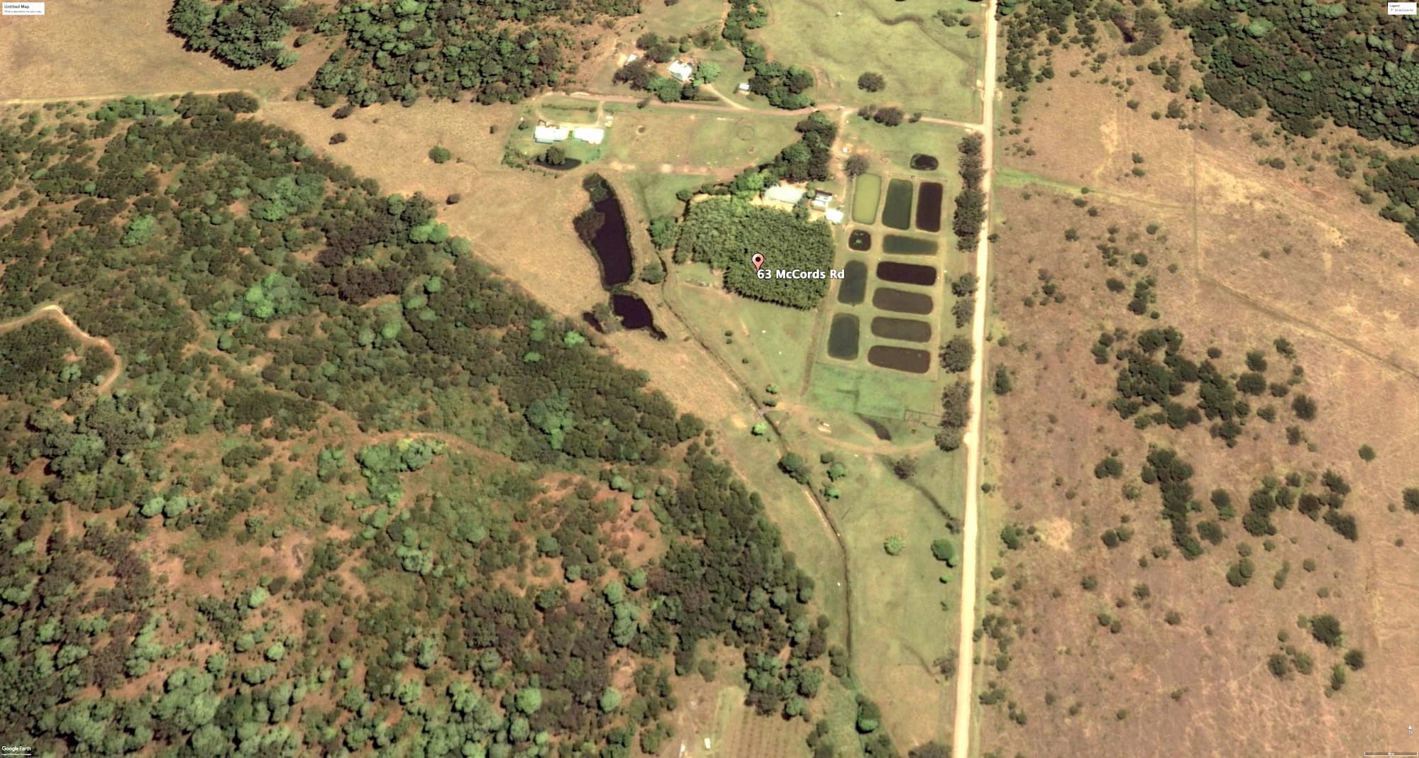 Aerial view of Coolum Valley Farm in 2012