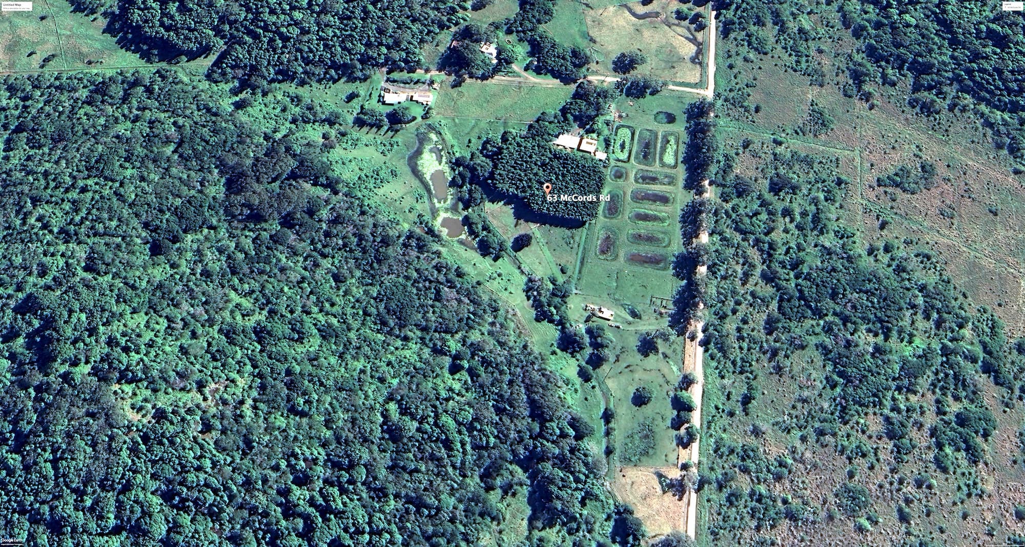 Aerial view of Coolum Valley Farm in April 2024