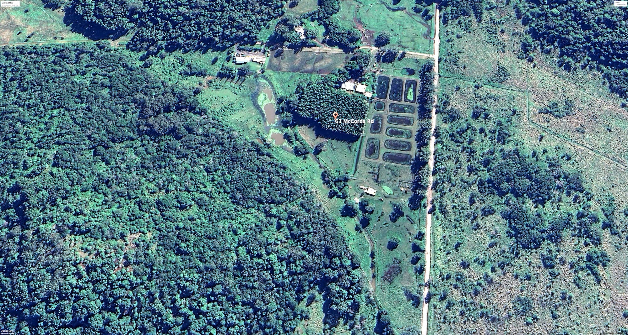 Aerial view of Coolum Valley Farm in May 2022
