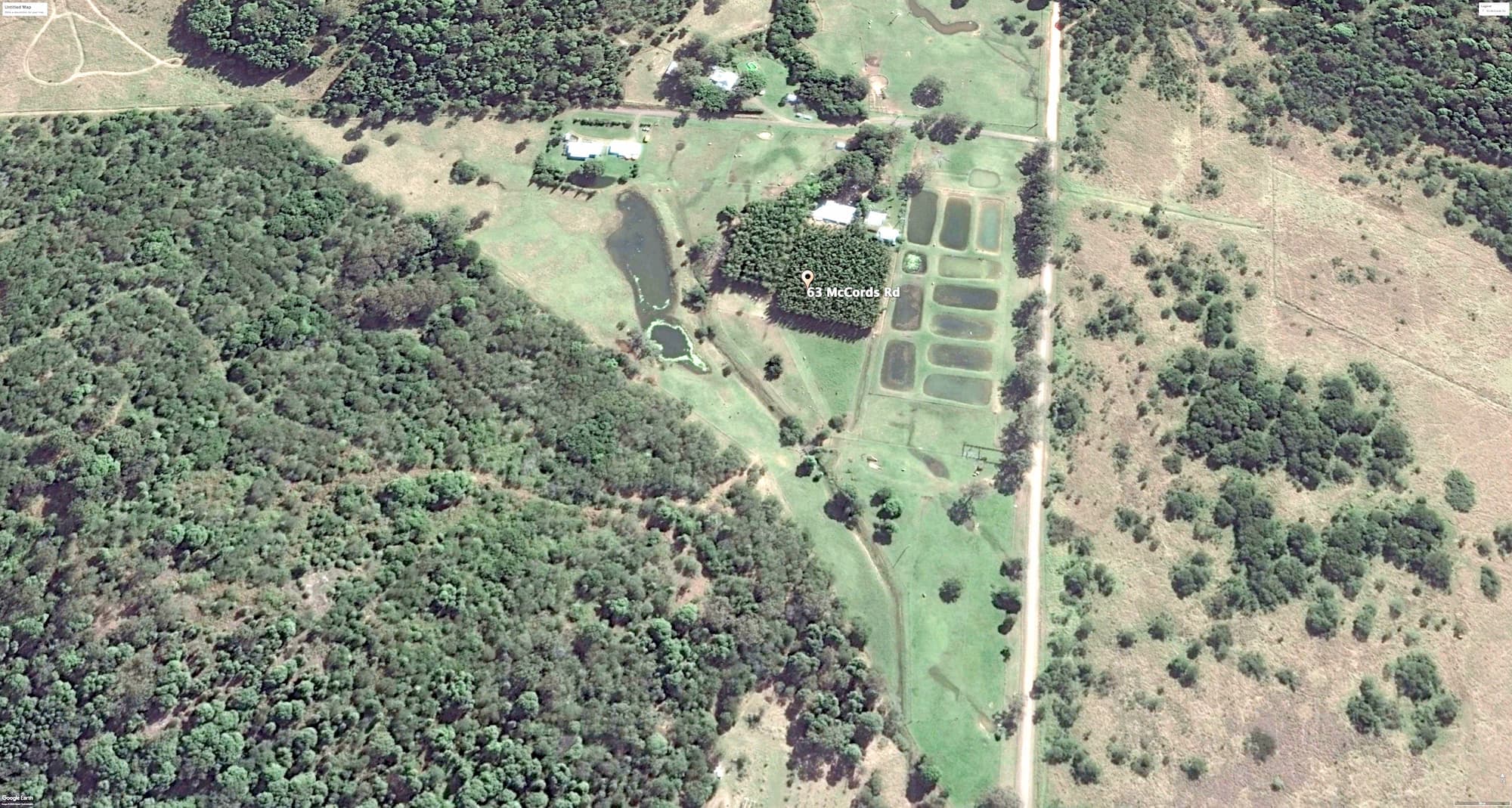Aerial view of Coolum Valley Farm in September 2016